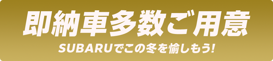 即納車多数ご用意 SUBARUでこの冬を愉しもう！